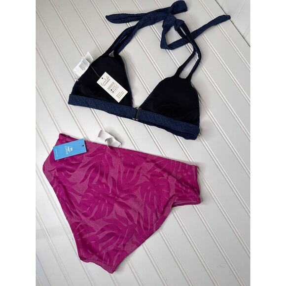 NWT Cupshe Two Peace Swimsuit Bikini Sweetheart Halter High Waisted BUNDLE Sz M - Picture 5 of 5